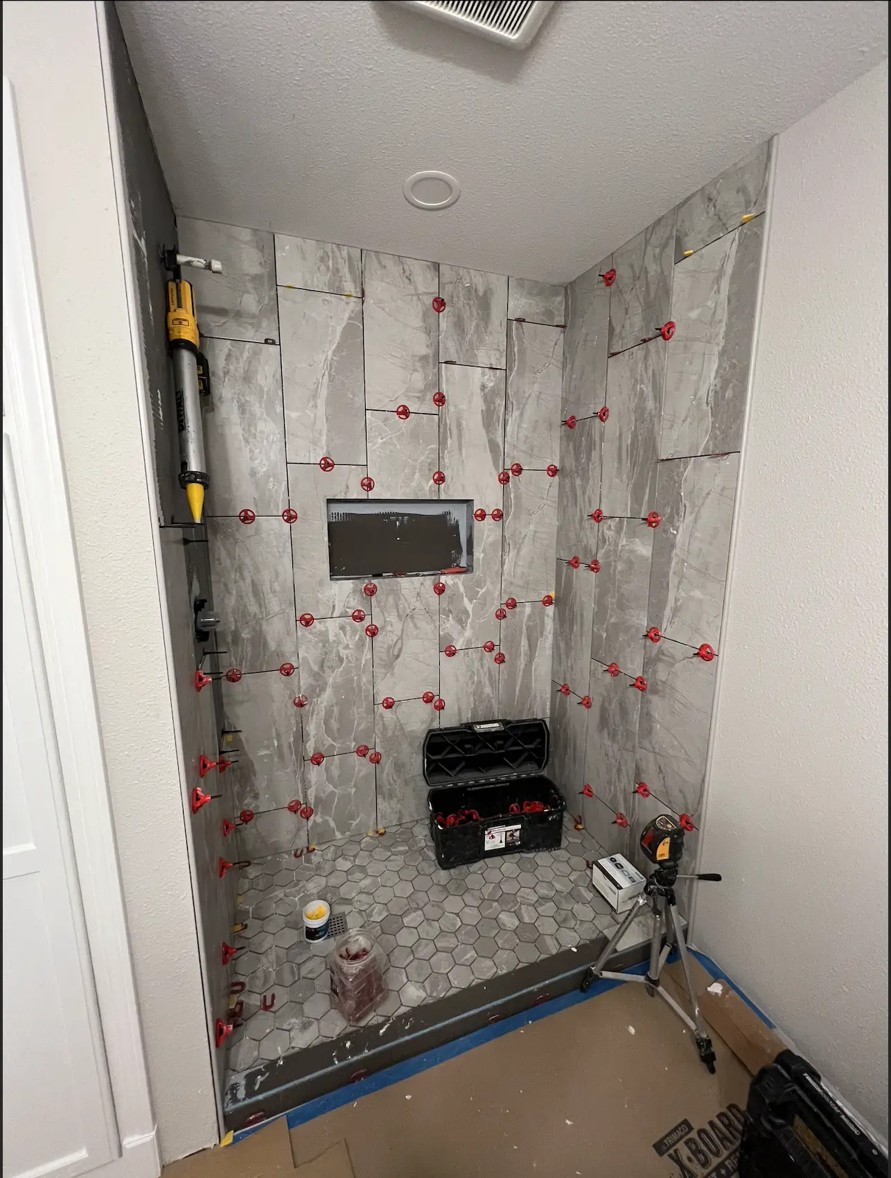 Tiled Shower Install Process - Remodeling Journey 4