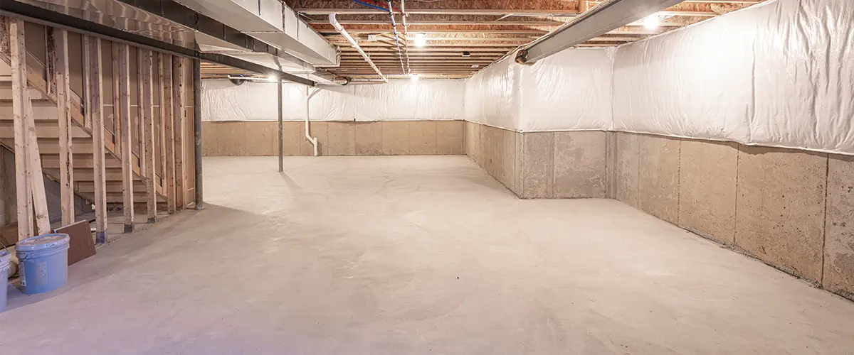 Basement remodel and waterproofing