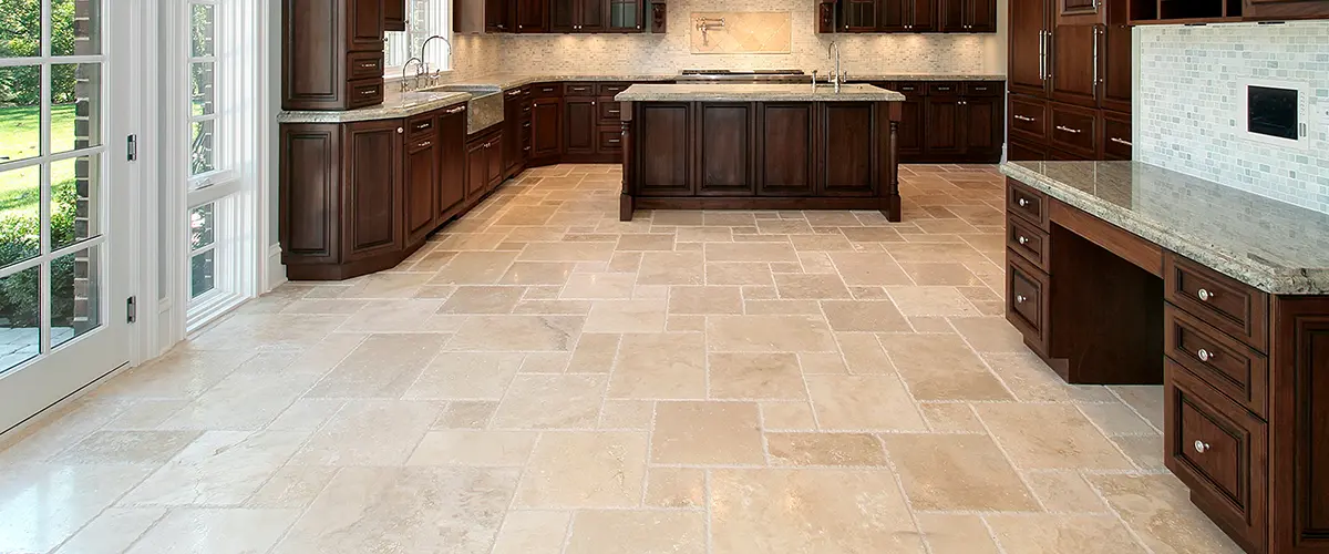kitchen with tile flooring as best kitchen flooring