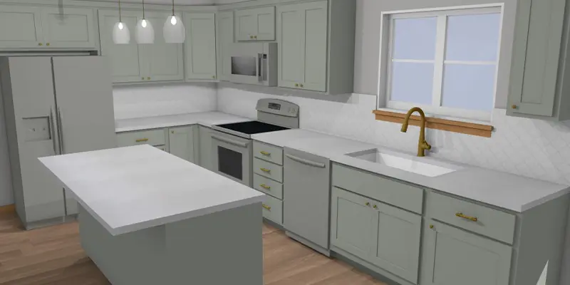 Kitchen design for a home