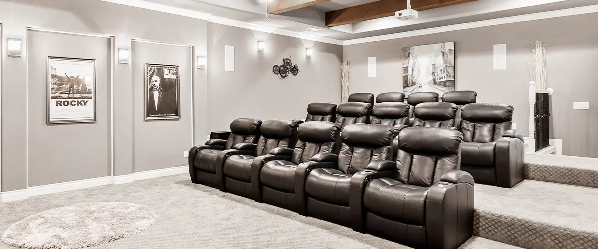 Home Theater in Home Basement Made in Wisconsin