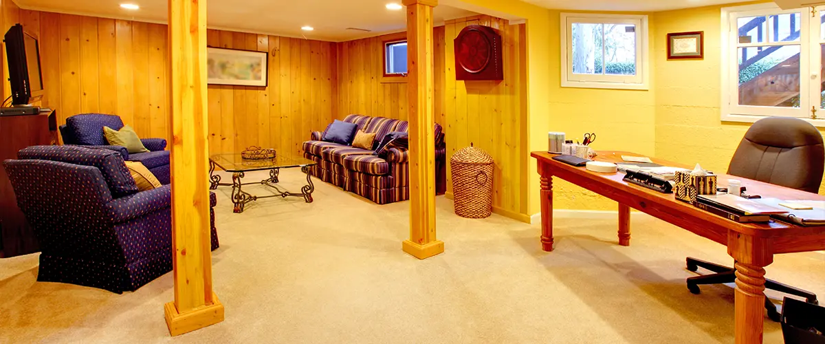 Office as Basement Remodeled in Wisconsin - Remodeling Journey